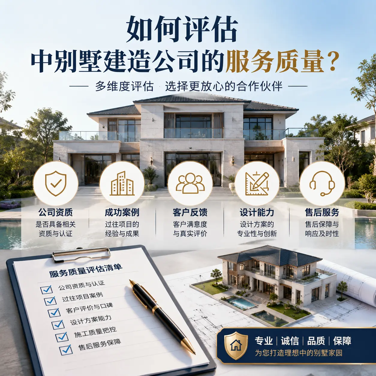 如何评估 纳雍 中别墅建造公司的服务质量?