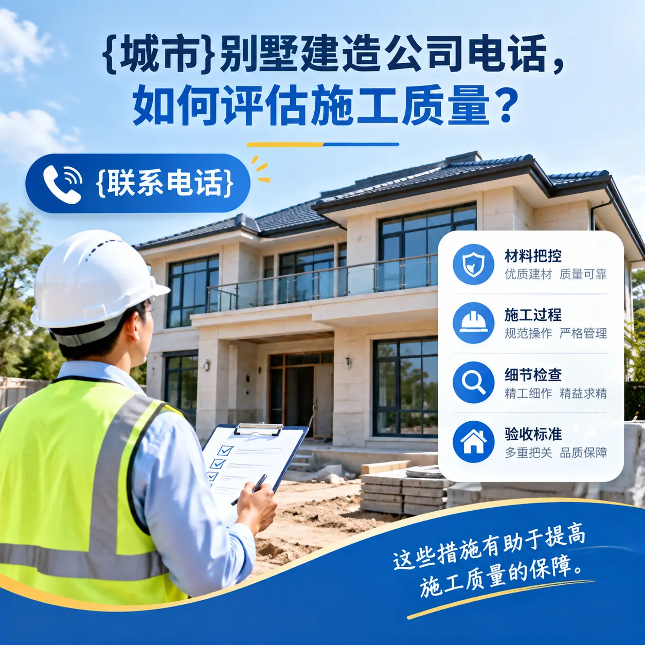 纳雍别墅建造公司电话,如何评估施工质量?