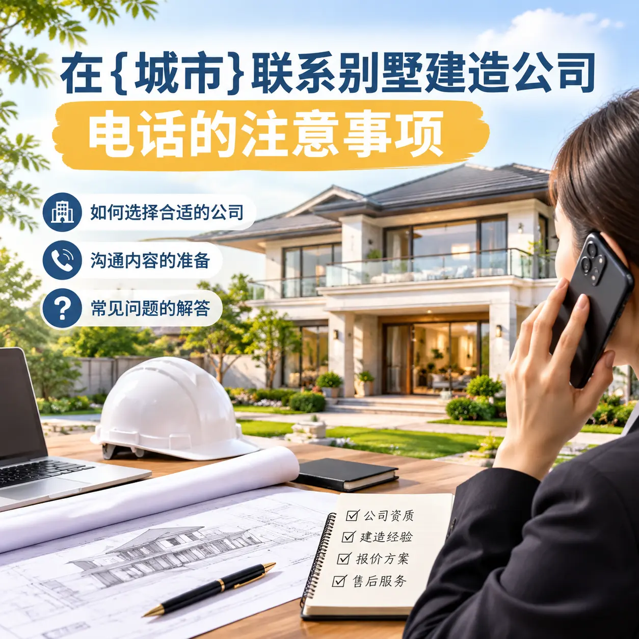 在纳雍联系别墅建造公司电话的注意事项
